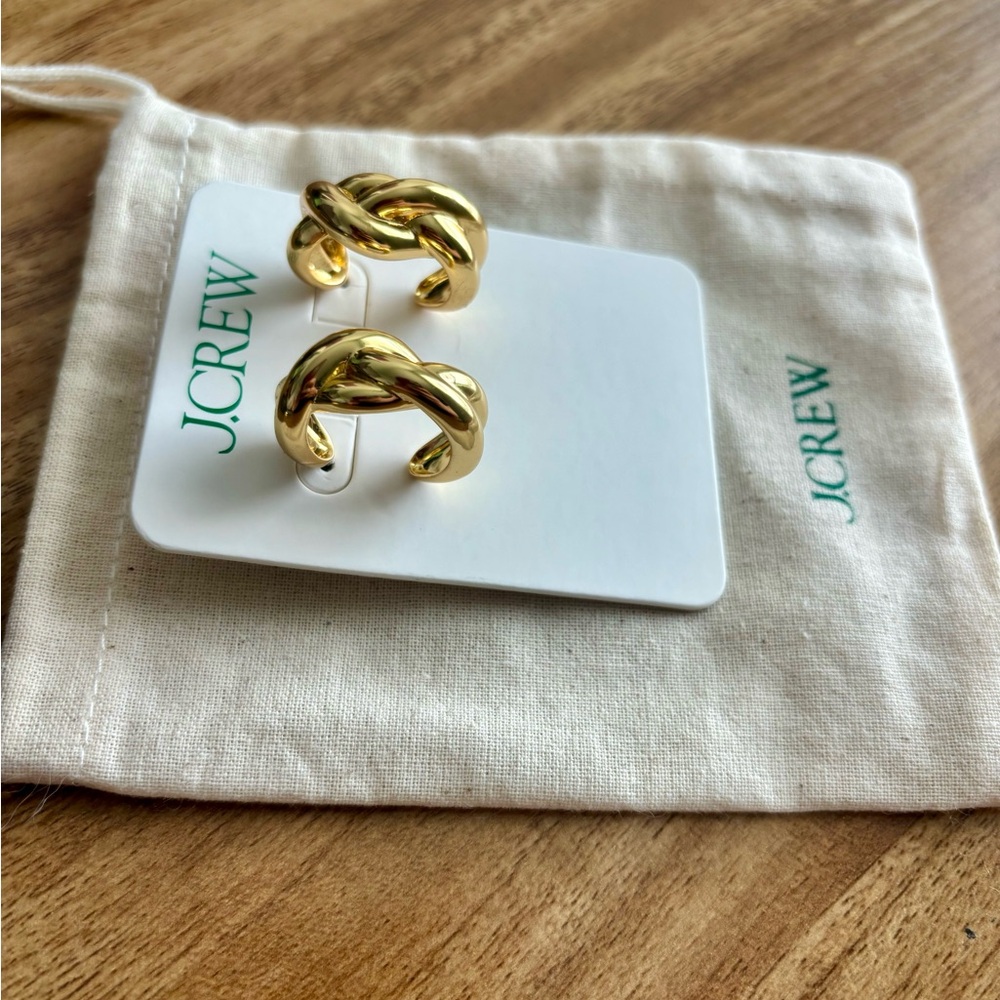 J. Crew Gold Braided hoop earrings - Picture 2 of 5